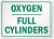 SmartSign "Oxygen Full Cylinders" Sign | 10" x 14" Aluminum