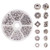 PH PandaHall 216pcs 6 Style Silver Spacer Beads Tibetan Alloy Metal Jewelry Spacers for Bracelet Necklace Jewelry Making