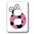 3dRose LLC lsp_54169_6 Pink Ladybug, 2 Plug Outlet Cover