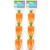 Greenbrier Plastic Fillable Carrots for Easter 2 Packs (6 ) Carrots