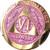 6 Year Elegant Glitter Pink Gold Silver Bi-Plated AA Medallion Chip VI