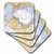 3dRose CST_204896_1 Print of San Francisco Bay Nautical Chart Soft Coasters, (Set of 4)