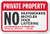 SmartSign "Private Property - No Skateboarding, Bicycles, Dogs, Loitering, Offenders Prosecuted" Sign | 12" x 18" Aluminum