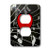 3dRose lsp_38091_6 Heart Notes 2 Plug Outlet Cover, Red/White