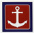 3dRose Red White and Blue Nautical Anchor Design - Greeting Cards, 6 x 6 inches, set of 6 (gc_165796_1)