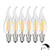 CanYa 4W clear Dimmable LED Filament Candle Light Bulb 2700K Warm White E12 Base 110V LED Bulb for bathroom 6 pack
