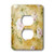 3dRose lsp_41401_6"Roses On Gold 2 Plug Outlet Cover