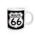 3dRose Route 66, Black and White Ceramic Mug, 11-Ounce