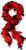 70g Red/Black Feather Boa Costume Accessory