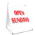 A-Frame Sidewalk Open Sundays Sign with Graphics On Each Side | 18" X 24" Print Size