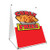 A-Frame Sidewalk Curly Fries Sign with Graphics On Each Side | 18" X 24" Print Size