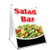 A-Frame Sidewalk Salad Bar Sign with Graphics On Each Side | 24" X 36" Print Size