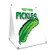 A-Frame Sidewalk Fried Pickles Sign with Graphics On Each Side | 18" X 24" Print Size