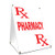 A-Frame Sidewalk Pharmacy Sign with Graphics On Each Side | 18" X 24" Print Size