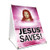 A-Frame Sidewalk Jesus Saves 1 Sign with Graphics On Each Side | 18" X 24" Print Size
