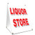 A-Frame Sidewalk Liquor Store Sign with Graphics On Each Side | 24" X 36" Print Size