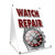 A-Frame Sidewalk Watch Repair Sign with Graphics On Each Side | 24" X 36" Print Size