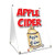 A-Frame Sidewalk Apple Cider Sign with Graphics On Each Side | 18" X 24" Print Size