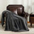 Bedsure Super Soft Rabbit Faux Fur Throw Blanket - Thick Luxurious Faux Fur - Plush Warm Fuzzy with Fleece Reversible Throw Blanket for Bed Sofa Couch Chair - 50?0 Inches, Dark Grey