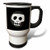 3dRose Skull Stainless Steel Travel Mug, 14-Ounce