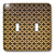 3dRose lsp_35981_2 Small Black Fleur Delis Pattern On A Copper Background Double Toggle Switch