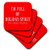 3dRose cst_253954_1 Im full of holiday spirit, its called vodka, white letters on red, set of 4 Soft Coasters
