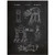 Inked and Screened Star Wars at-at Design Patent Art Poster Silk Screen Print, 18" W x 24" L, Chalkboard