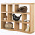 MyGift 9-Compartment Natural Beige Bamboo Wall Mounted/Freestanding Shadow Box Display Shelf
