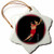 3dRose LLC Tango Anyone 3-Inch Snowflake Porcelain Ornament