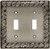 Franklin Brass 64039 Paisley Double Toggle Switch Wall Plate/Switch Plate/Cover, Brushed Satin Pewter