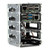 C4Labs Zebra Bramble Cluster Fan Case  Raspberry Pi 4B & 3B+ (4 Stack, Black Ice)