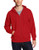 Hanes Men's Full Zip EcoSmart Fleece Hoodie, Deep Red, Large