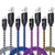 Micro USB Charger, OKRAY 4 Pack 6ft High Speed Micro USB 2.0 Sync and Charge Data Cable Charging Cord for Android, Samsung Galaxy, HTC, Nexus, LG, Motorola, Nokia and More (Black Purple Gold Blue)