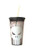 Silver Buffalo PE15087 Marvel The Punisher Plastic Cold Cup with Lid and Straw, 16-Ounces