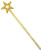 LASSUM Star Magic Wand,13 Inch Gold Star Wand Angel Fairy Wands Sticks