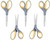 Westcott 8" Straight Titanium Bonded Scissors (Gray/Yellow, 5 Scissors)