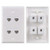 Conwork 4-Port CAT 6 Ethernet Wall Plate, RJ45 Ethernet Punch Down Keystone Inserts Jack Network Wall Plate Panel - Cat6/5/5e Compatible (2-Pack)