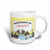 3dRose Turkeys At A Vegetarian Restaurant Ceramic Mug, 15 oz, White