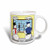 3dRose Snowman Police Line-Up Ceramic Mug, 15 oz, White