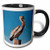 3dRose 3dRose Pelican - Two Tone Black Mug, 11oz (mug_605_4), Black/White