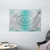 Ambesonne Grey and Teal Tapestry, Mandala Ombre Geometry Occult Pattern with Flower Lines Display Artwork, Wide Wall Hanging for Bedroom Living Room Dorm, 60" X 40", Teal Grey