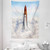 Ambesonne Outer Space Tapestry, Rocket Taking Off on Mission Spaceman Planet Gazing Endeavour Power Print, Wall Hanging for Bedroom Living Room Dorm Decor, 60" X 80", White Blue Brown