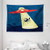 Ambesonne Outer Space Tapestry, Distressed Graphic of an Alien Abduction of Human Science Fiction Image, Wide Wall Hanging for Bedroom Living Room Dorm, 80" X 60", Red Blue