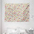 Ambesonne Mexican Tapestry, Colorful Nature Inspired Pattern Birds Flowers Leaves and Dots Creativity, Wide Wall Hanging for Bedroom Living Room Dorm, 80" X 60", Red Cream
