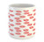 Ambesonne Feminine Mug, Pattern with Red Lipstick Kiss Marks Woman Valentines Wedding Theme Illustration, Ceramic Coffee Mug Cup for Water Tea Drinks, 11 oz, White Red