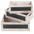 MyGift Whitewashed Nesting Storage Crates with Chalkboard Front Panels, Set of 3