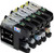 Skia Ink Cartridges Compatible Ink Cartridge Replacement for Brother LC201, LC203 (Black / Cyan / Magenta / Yellow / 5 Pack)