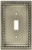 Brainerd 64905 Beaded Single Toggle Switch Wall Plate/Switch Plate/Cover, Brushed Satin Pewter