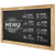 MyGift 35 X 19.5 Inch Wall-Mounted Chalkboard, Vertical/Horizontal Hanging Rustic Burnt Wood Message Board