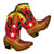 Dancing Cowboy Boots Jumbo 36" Foil Party Balloon